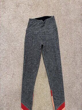 Beyond Yoga Leggings Gray Colorblock Stripe Size L Yoga Pants